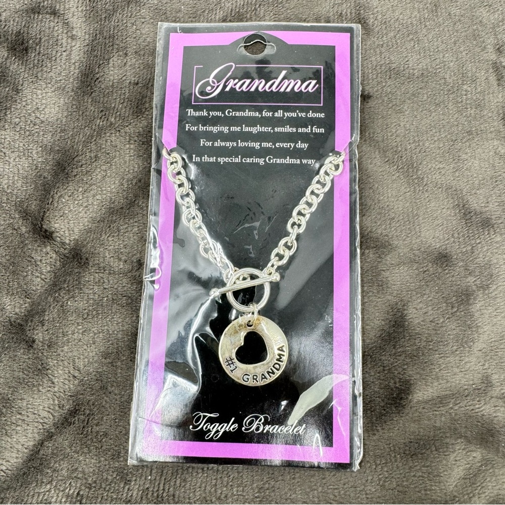 Vintage Grandma Silver Toggle Bracelet